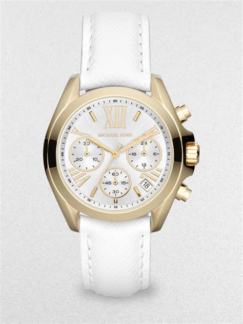 michael kors 1100 watch|Michael Kors leather watch.